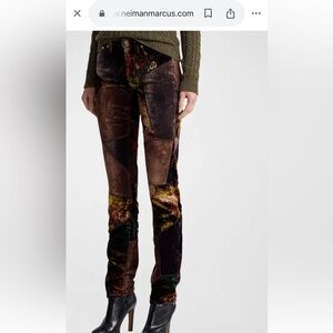 Ralph Lauren The Purple Label patchwork velvet pants